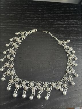 NEW MILOR ITALY STERLING SILVER MULTIPLE BALLS BEADS 9 INCH ANKLET BRACELET